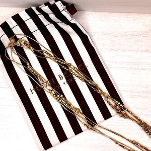 Henri Bendel long double chain necklace